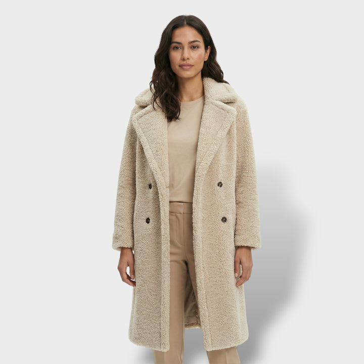 Abrigo Teddy Largo Doble Botonadura