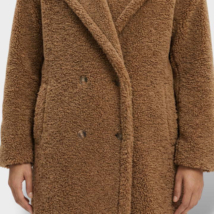 Abrigo Teddy Largo Doble Botonadura