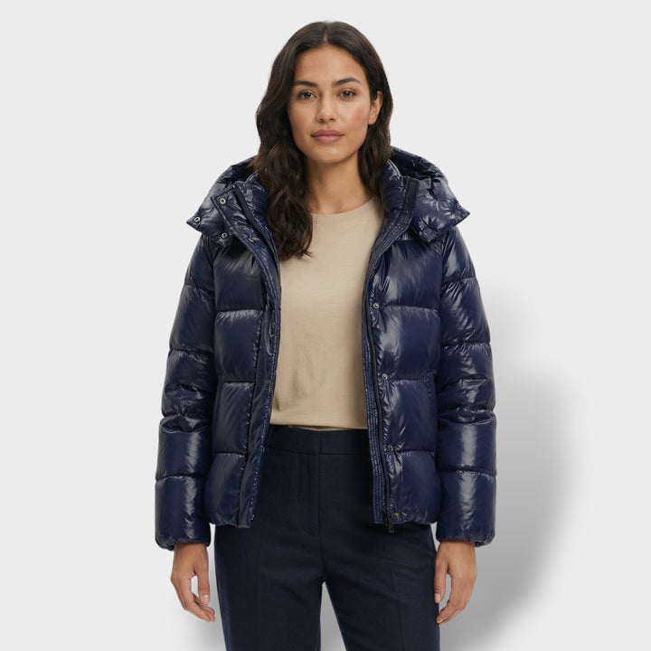 Chaqueta Cruzada con Capucha Mujer