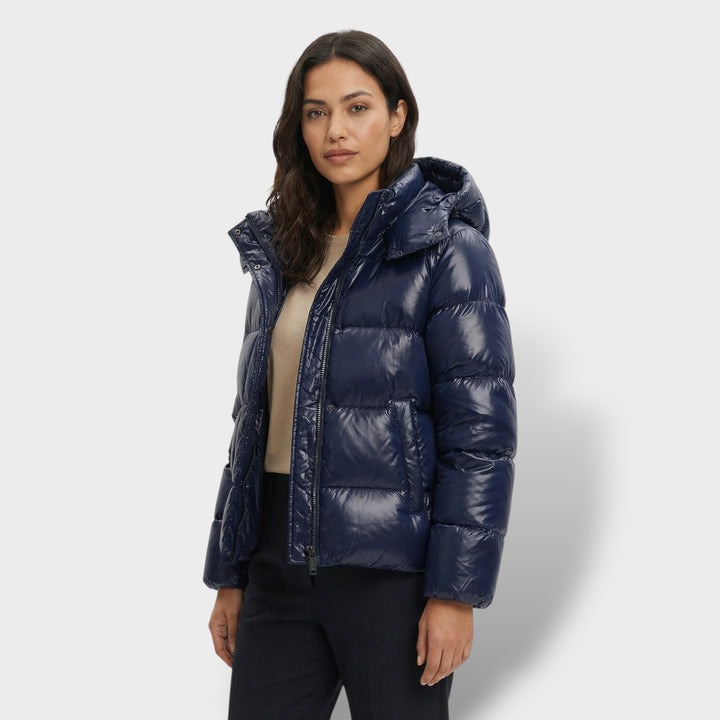 Chaqueta Cruzada con Capucha Mujer