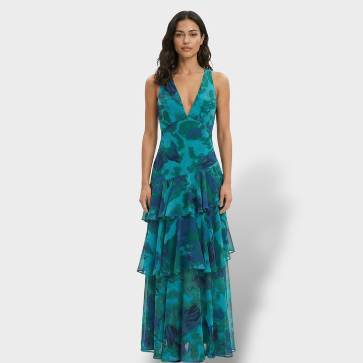 Vestido Largo Elegante Escote V