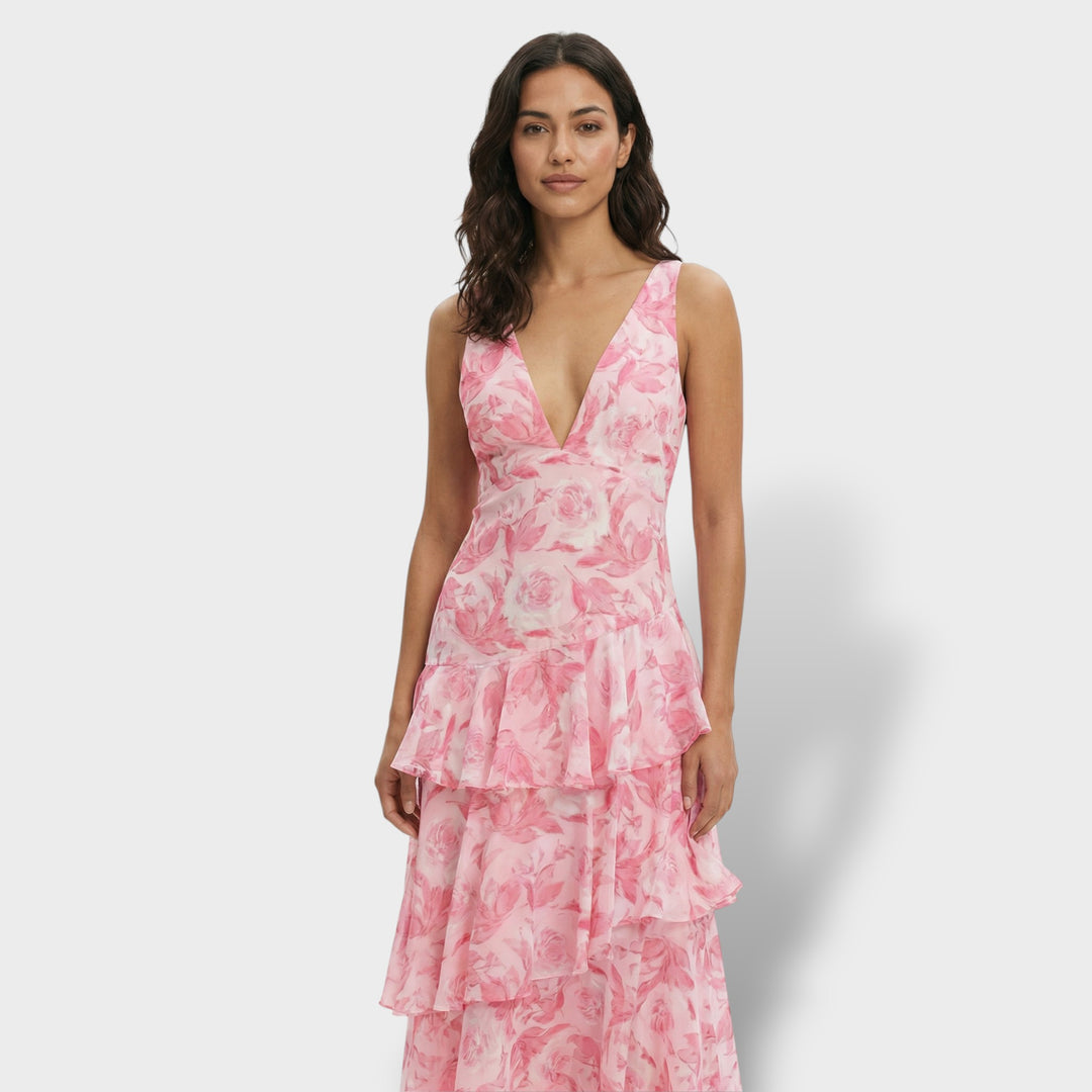 Vestido Largo Elegante Escote V