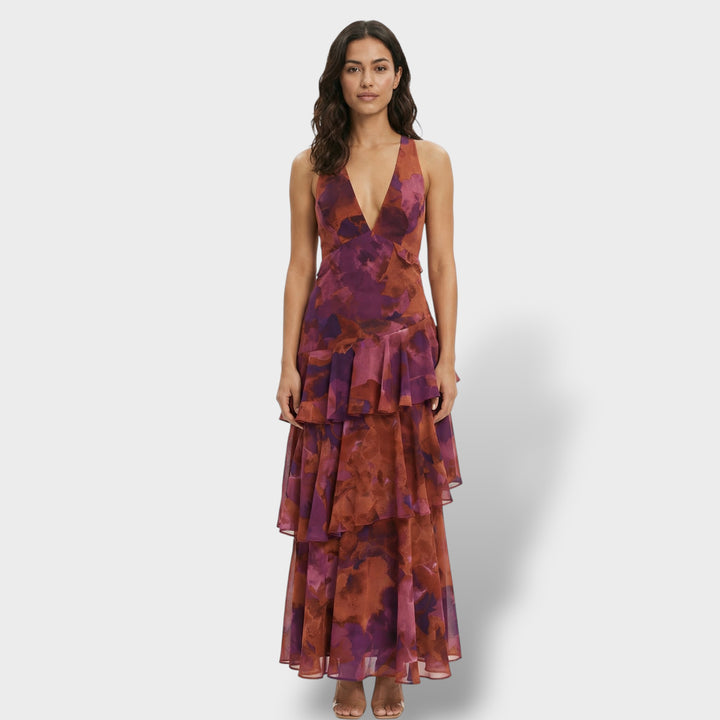 Vestido Largo Elegante Escote V