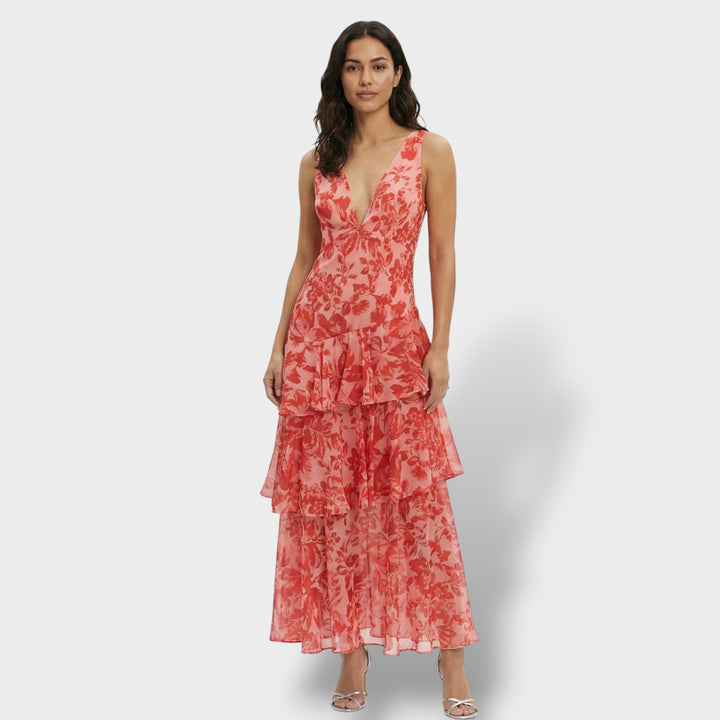 Vestido Largo Elegante Escote V