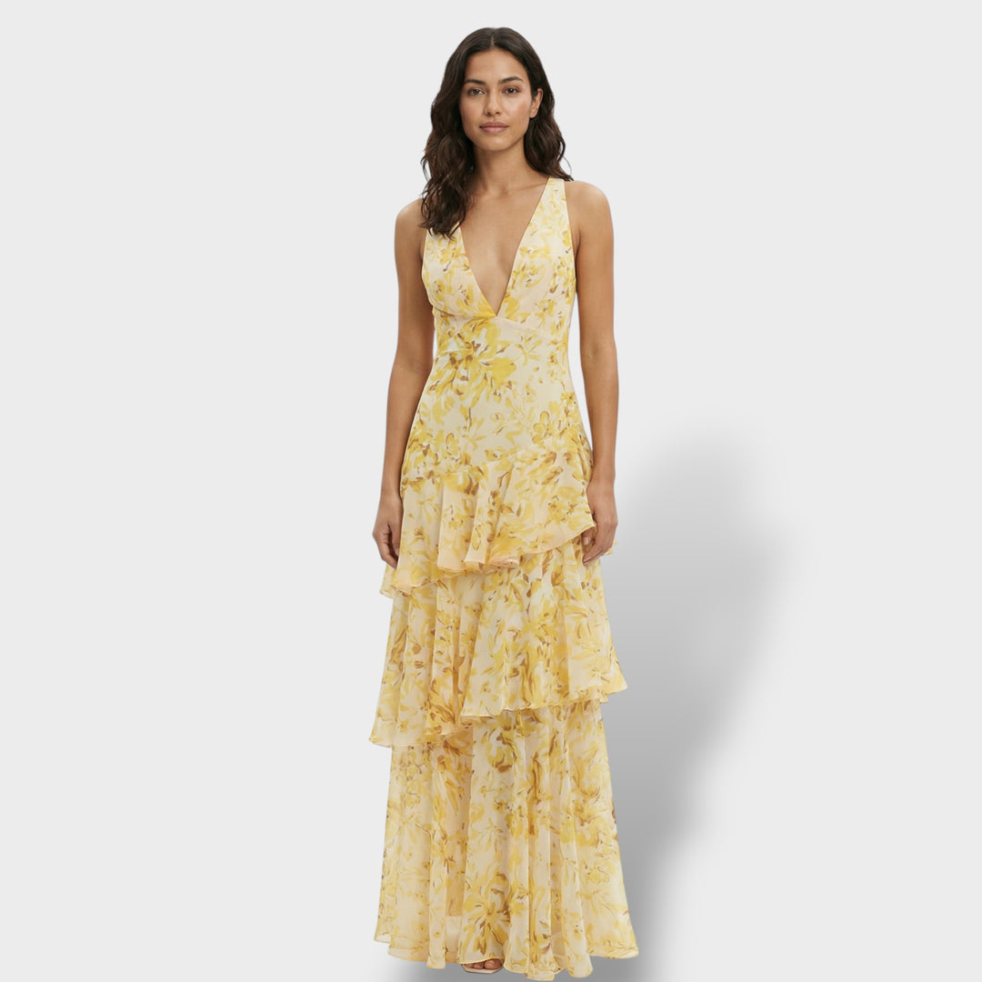 Vestido Largo Elegante Escote V