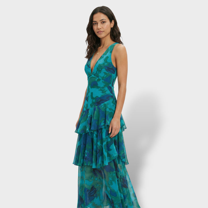 Vestido Largo Elegante Escote V