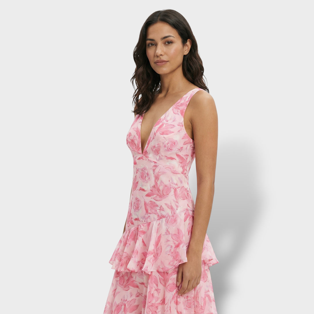 Vestido Largo Elegante Escote V