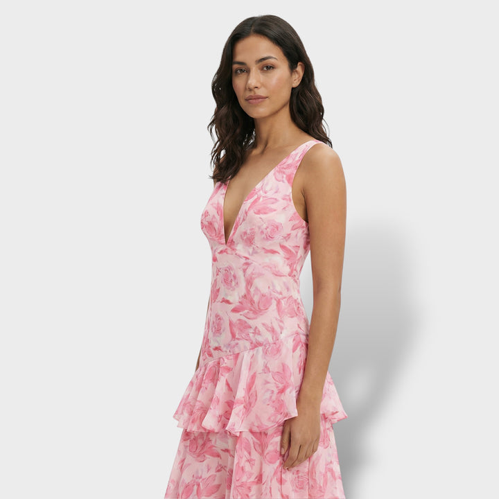 Vestido Largo Elegante Escote V