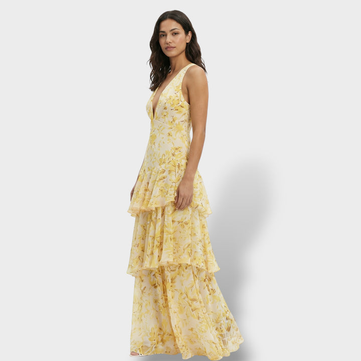 Vestido Largo Elegante Escote V