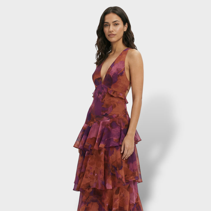 Vestido Largo Elegante Escote V