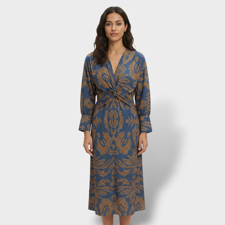 Vestido Midi Floral Elegante Mujer