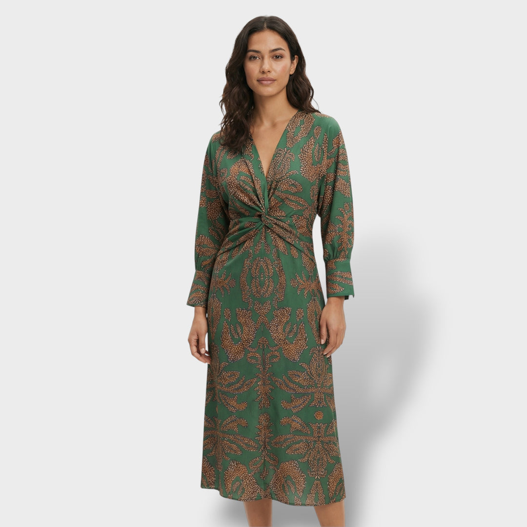 Vestido Midi Floral Elegante Mujer