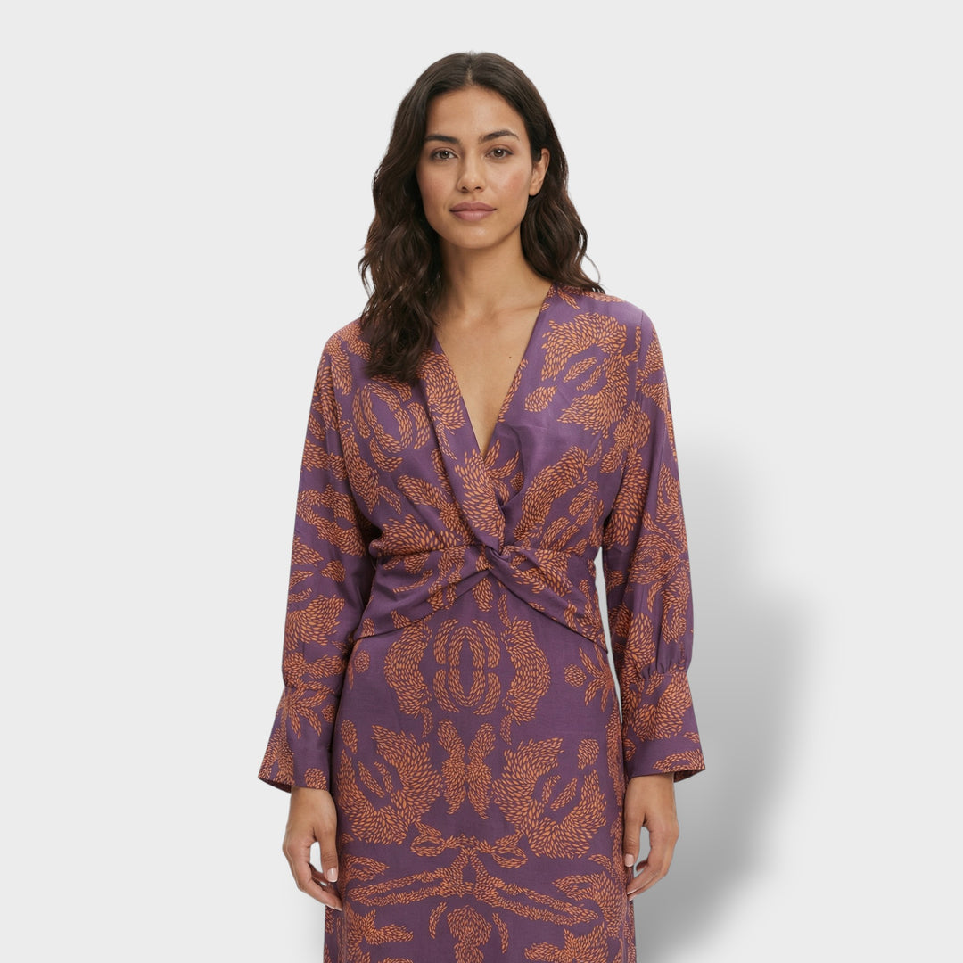 Vestido Midi Floral Elegante Mujer