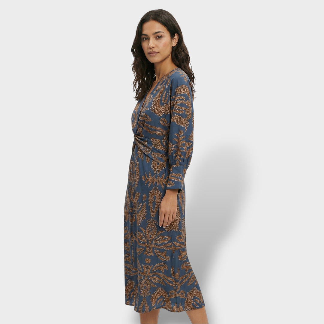 Vestido Midi Floral Elegante Mujer