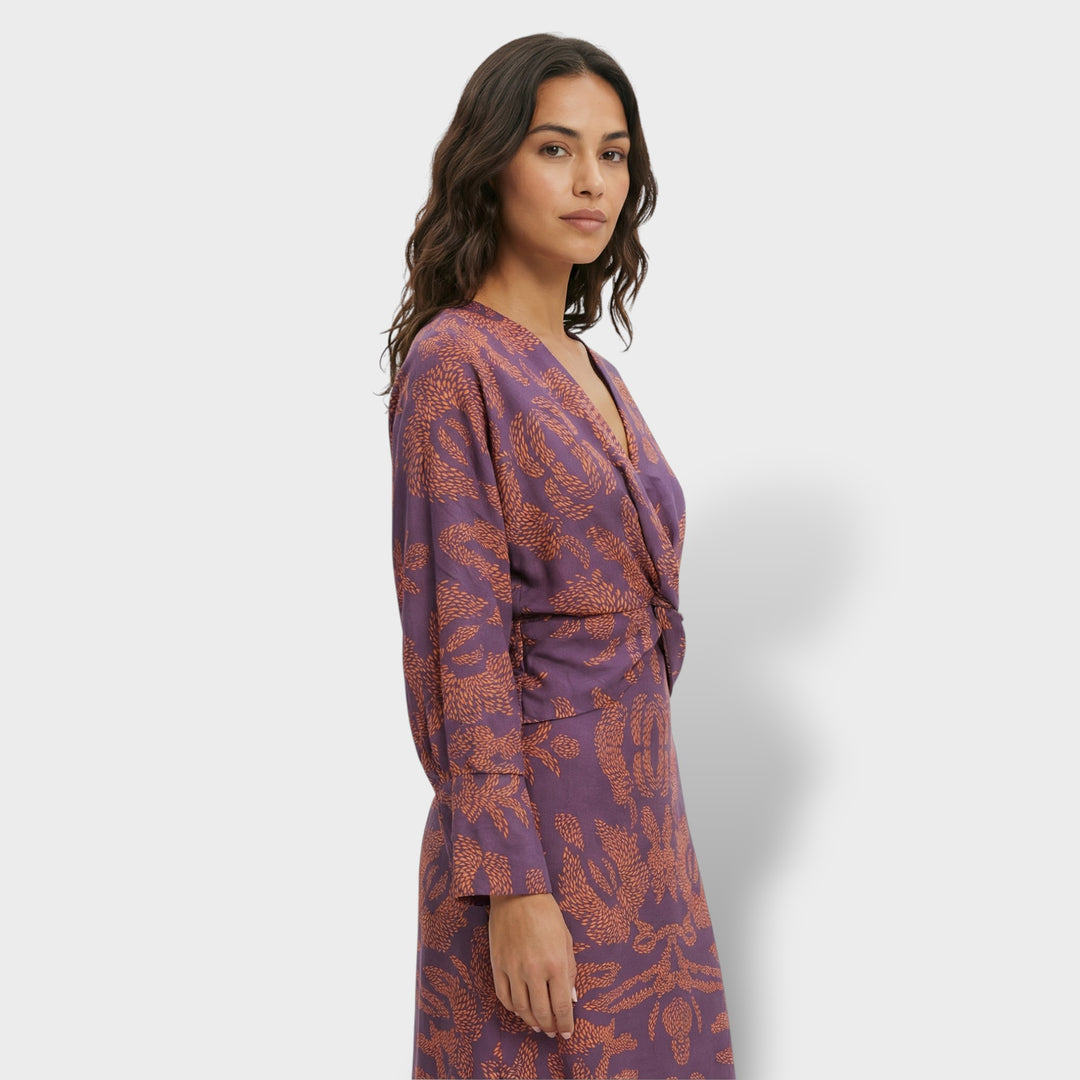 Vestido Midi Floral Elegante Mujer