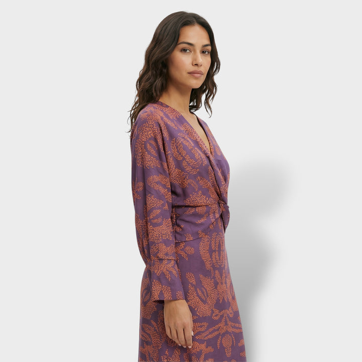 Vestido Midi Floral Elegante Mujer