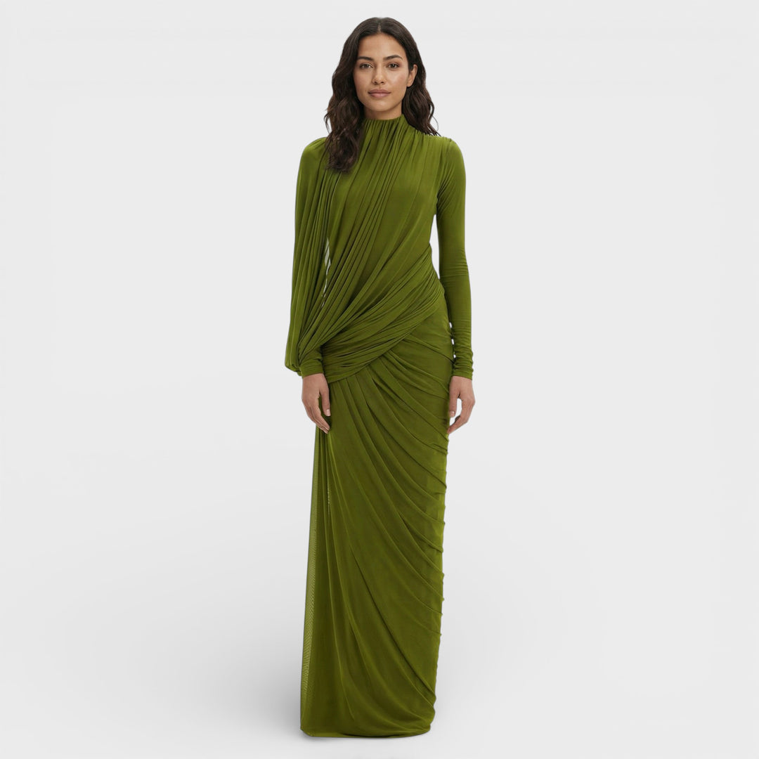 Vestido Maxi Vintage Elegante