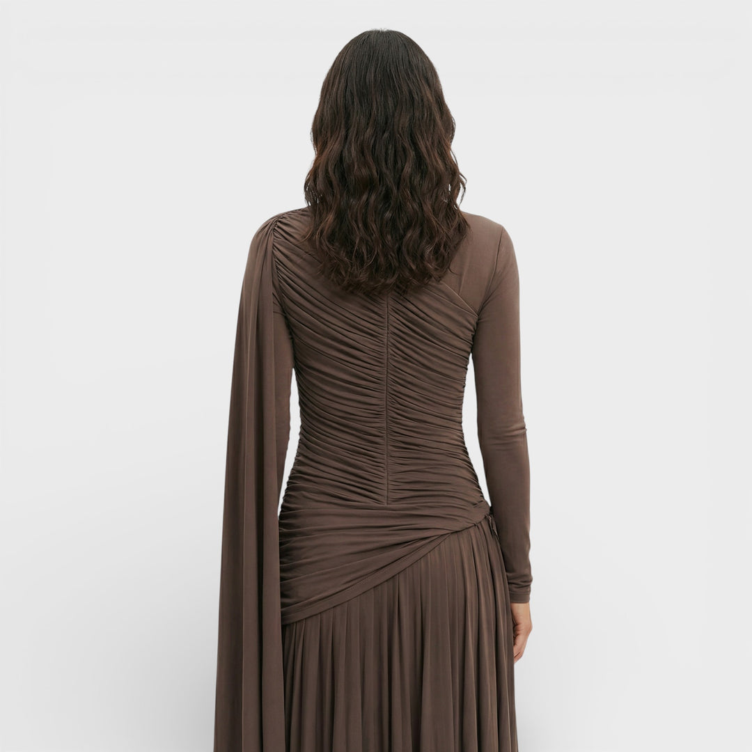 Vestido Largo Elegante Plisado