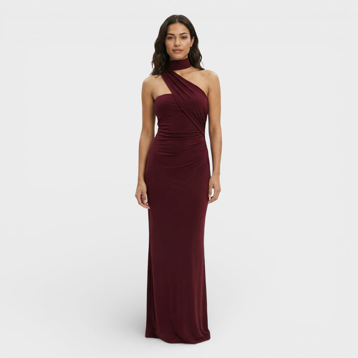 Vestido Maxi Halter Espalda Descubierta