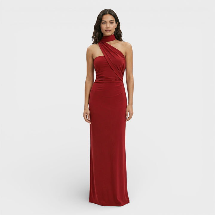 Vestido Maxi Halter Espalda Descubierta