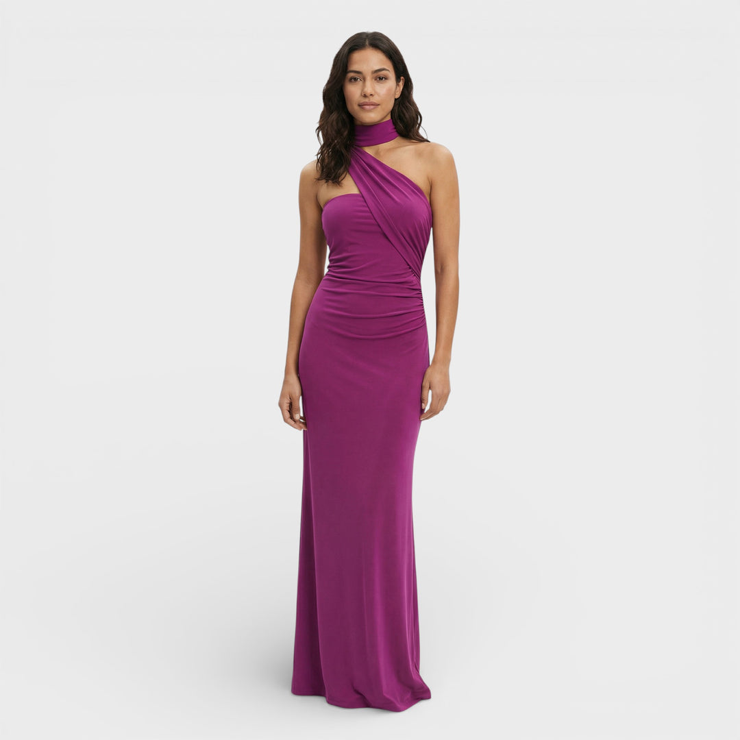 Vestido Maxi Halter Espalda Descubierta