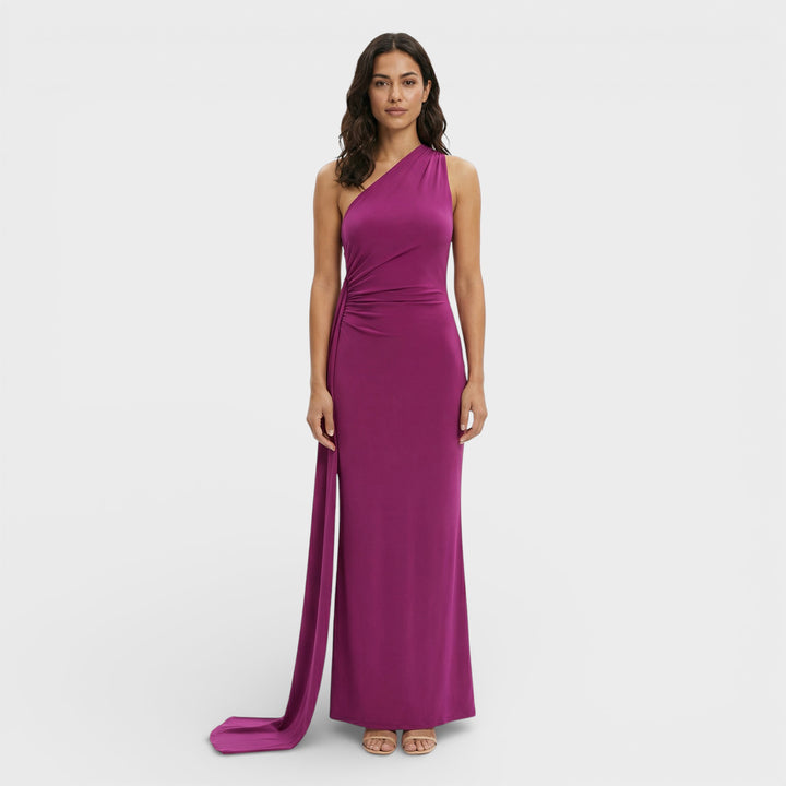 Vestido Maxi Asimétrico Espalda Descubierta