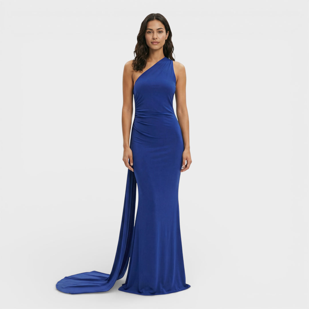 Vestido Maxi Asimétrico Espalda Descubierta