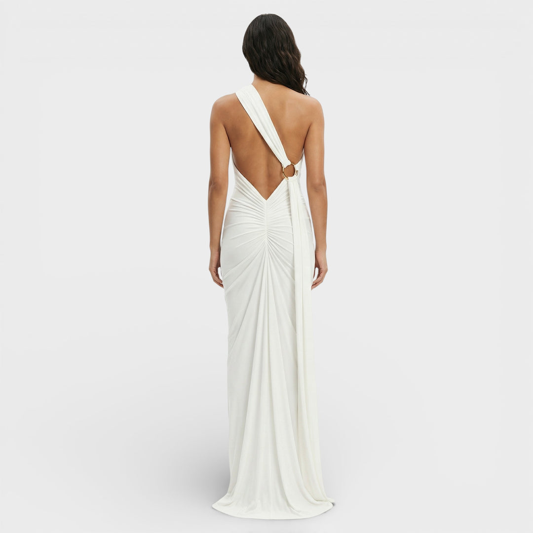 Vestido Maxi Asimétrico Espalda Descubierta