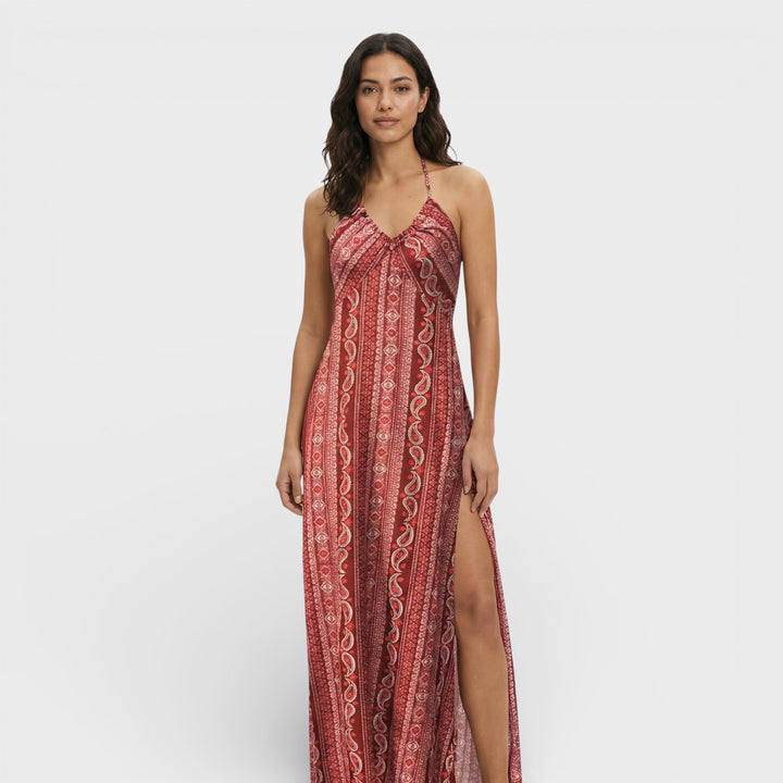 Vestido Largo Bohemio Estampado Étnico