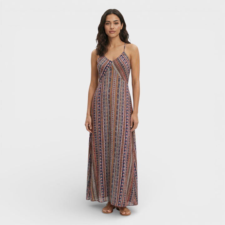 Vestido Largo Bohemio Estampado Étnico