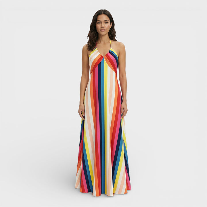 Vestido Largo Bohemio Estampado Étnico