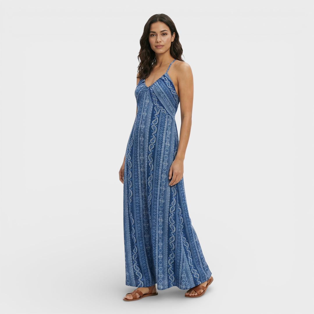 Vestido Largo Bohemio Estampado Étnico