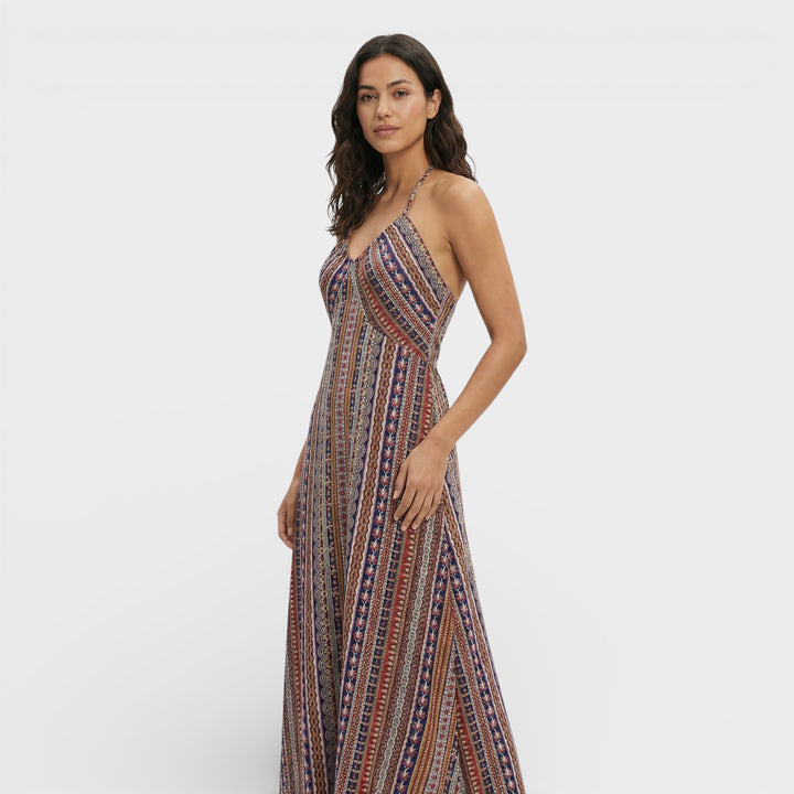 Vestido Largo Bohemio Estampado Étnico