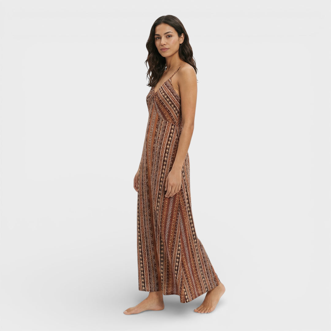 Vestido Largo Bohemio Estampado Étnico