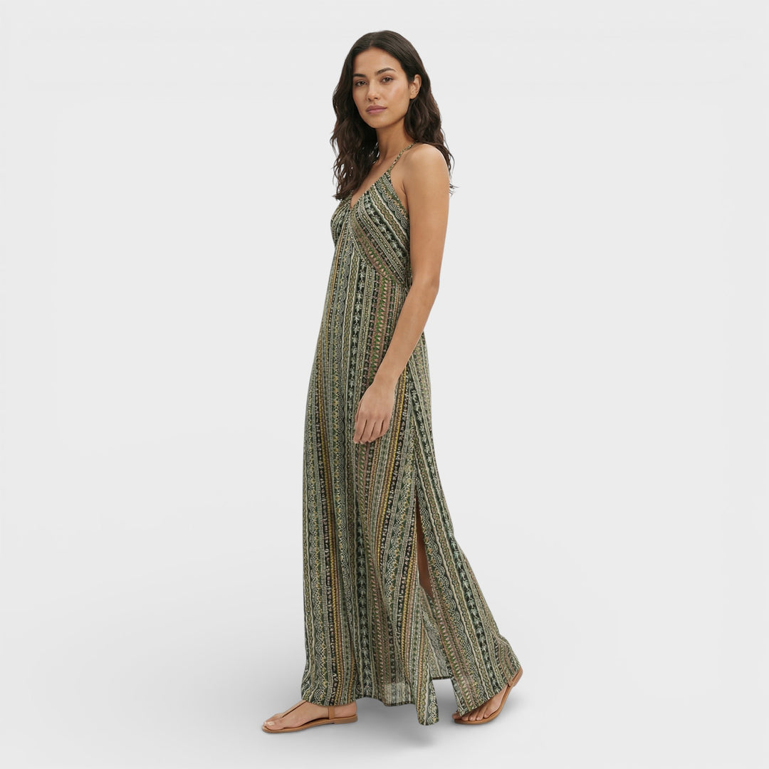 Vestido Largo Bohemio Estampado Étnico