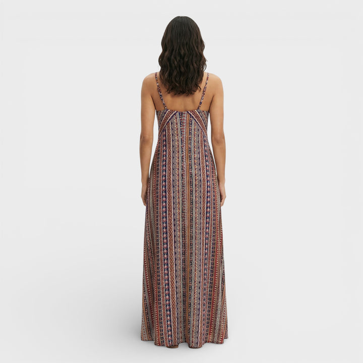Vestido Largo Bohemio Estampado Étnico