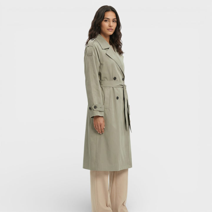 Gabardina Vintage Doble Botonadura Mujer