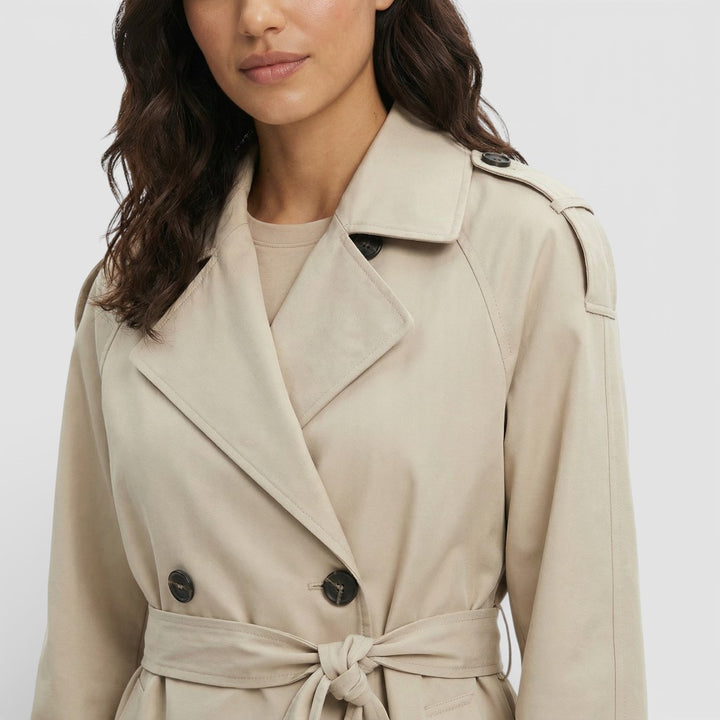 Gabardina Vintage Doble Botonadura Mujer