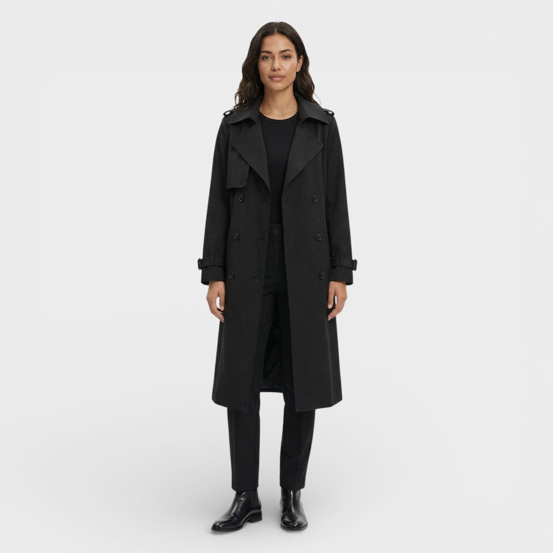 Gabardina Larga Suelta Mujer