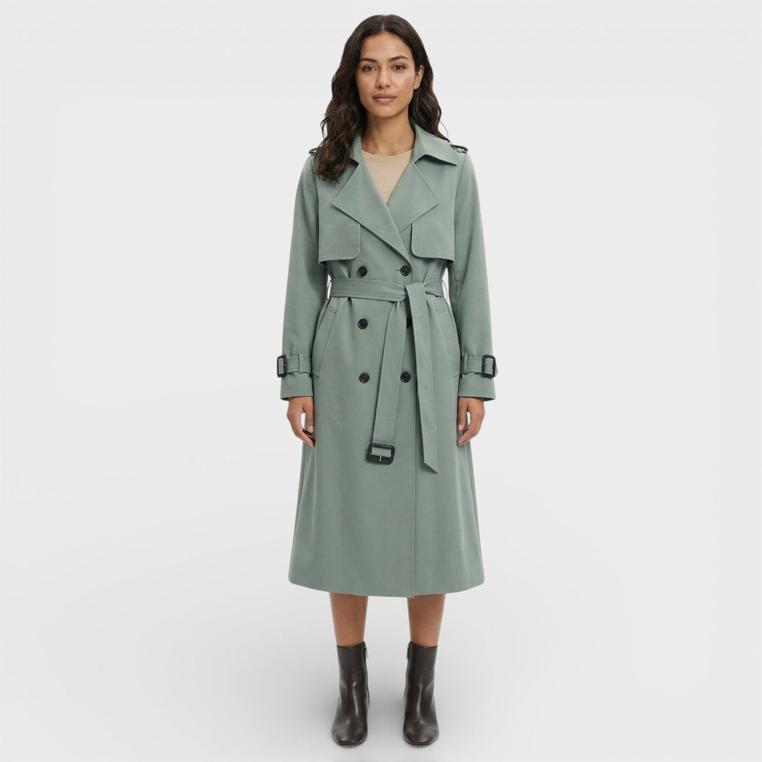 Gabardina Larga Suelta Mujer