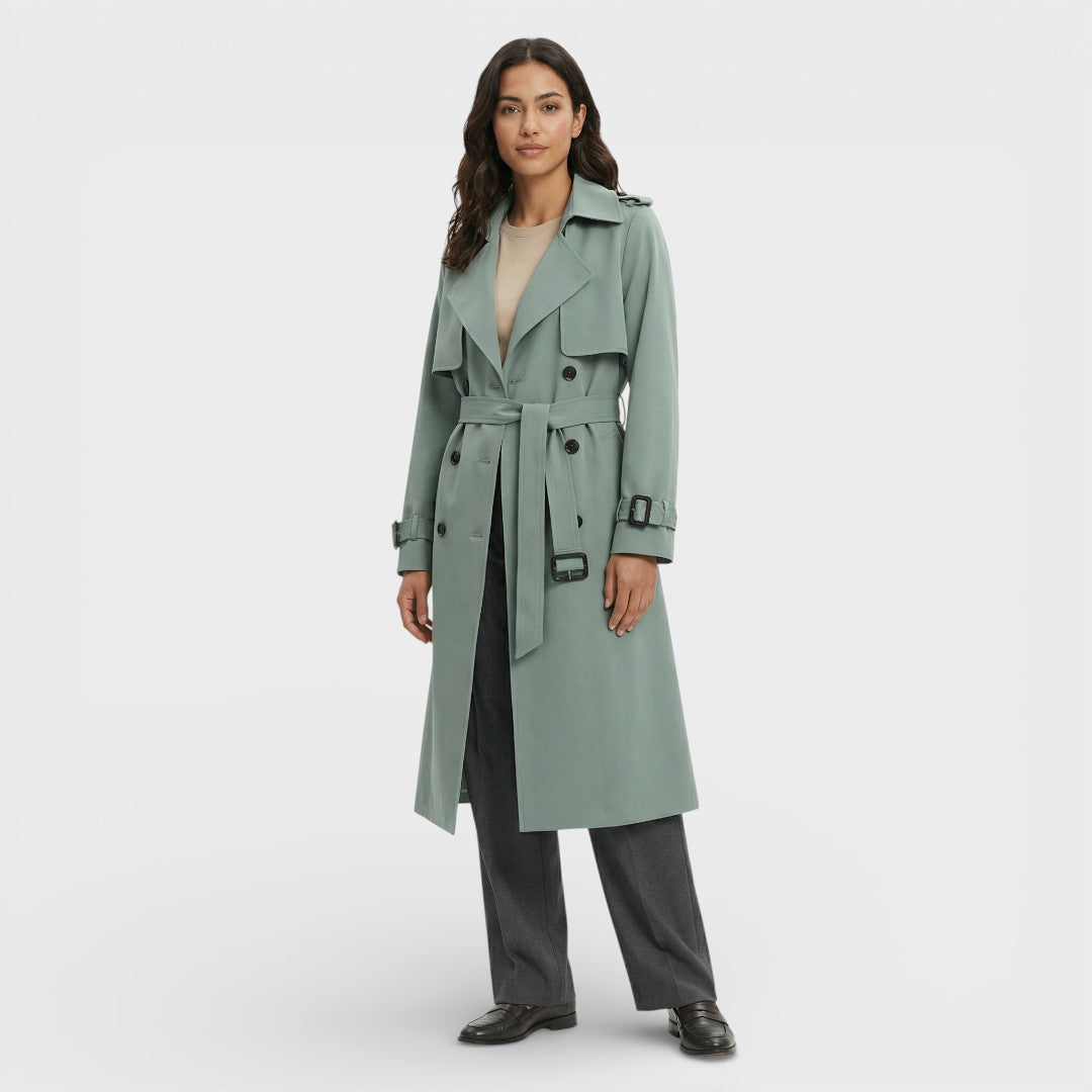 Gabardina Larga Suelta Mujer