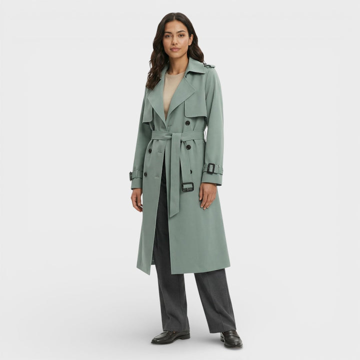 Gabardina Larga Suelta Mujer