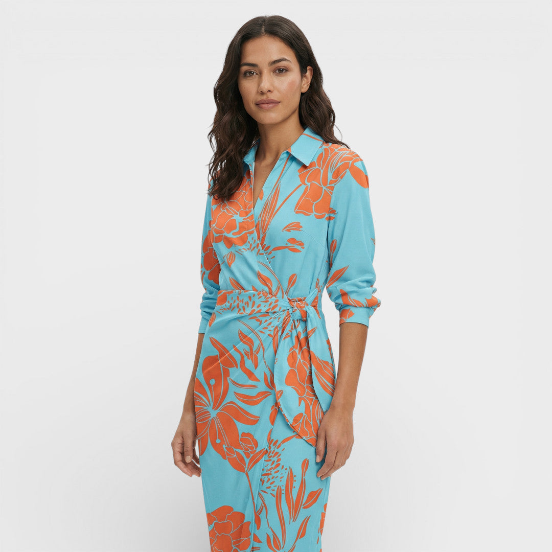 Vestido Maxi Cruzado Colorido