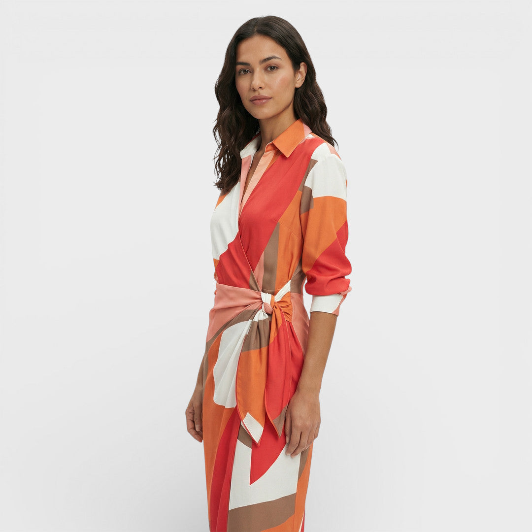 Vestido Maxi Cruzado Colorido