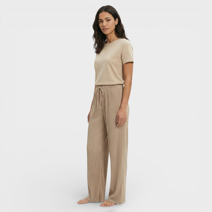 Pantalón Ancho Plisado Mujer